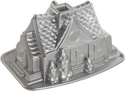 Nordic Ware Kuglóf sütőforma GINGERBREAD HOUSE, ezüst, Nordic Ware (NW83948)