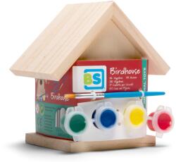 BS Toys Casuta pasarele din lemn BS Toys, set creativ de pictat