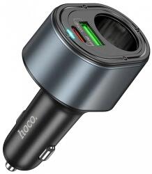 hoco. Autós töltő Hoco Z56, 35W, 3A, 1 x USB-A - 1 x USB-C - 1 x hosszabbító, fekete
