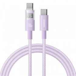 Baseus USB-C - USB-C kábel Baseus Display 2, 100W, 5A, 1m, lila P10382702511-00