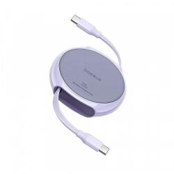 Baseus USB-C - USB-C kábel Baseus Pathfinder visszahúzható, 100W, 5A, 1m, lila P10368400511-00