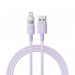 Baseus USB-A - Lightning kábel Baseus Display 2, 12W, 2.4A, 1m, lila P10382700511-00