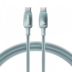 Baseus USB-C - USB-C kábel Baseus Discolor, 100W, 5A, 1m, kékeszöld E0420702