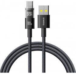 Baseus USB-A - USB-C kábel Baseus Display 2, 100W, 5A, 2m, fekete P10382701111-00