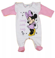 AB ABR Belül Bolyhos Hosszú Ujjú Pamut Rugi - Fehér-Rózsaszín - Minnie Egér 68