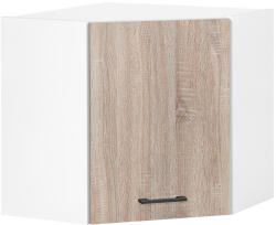 Praktik 60 felső sarok szekrény 1 ajtós, fehér-sonoma tölgy (PR60F1ASFHST) - watermarkt