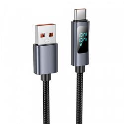 hoco. USB-A - USB-C kábel Hoco Display X112, 100W, 5A, 1m, fekete