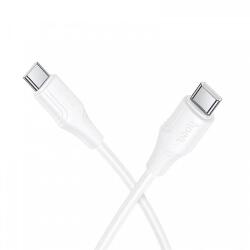 hoco. USB-C - USB-C kábel Hoco X124, 60W, 3A, 1m, fehér