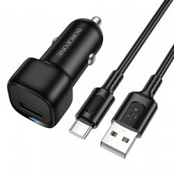 BOROFONE BZ34 Cloud autós töltő, 18W, 3A, 1 x USB-A, USB-C kábellel, fekete