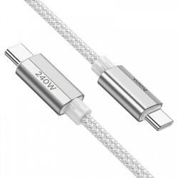 hoco. USB-C - USB-C kábel Hoco U134, 240W, 1.8m, szürke