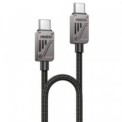 Yesido USB-C - USB-C kábel Yesido CA196, 60W, 3A, 1, 2m, fekete