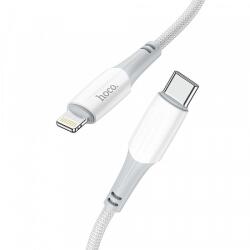 hoco. USB-C - Lightning kábel Hoco X70, 20W, 3A, 1m, fehér