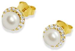 ÉkszerM Arany Tenyésztett Gyöngyös Stekkeres Fülbevaló AU 97095