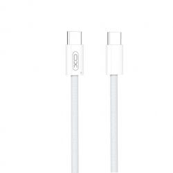 XO DESIGN USB-C - USB-C kábel XO DESIGN NB-Q260B, 60W, 3A, 1, 5m, fehér