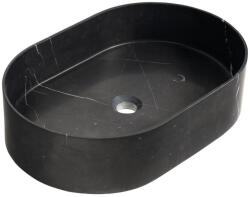 SAPHO BLOK kőmosdó, 55x37cm, matt fekete Marquin (2401-51) (2401-51) - szaniteresklimacenter