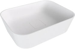 SAPHO POLYSAN BANERA SQUARE öntöttmárvány mosdó, 50x36cm, matt fehér (14596MAT) (14596MAT)