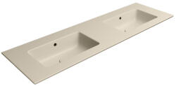 SAPHO GSI PURA SLIM dupla kerámiamosdó, furat nélkül, 142x46cm, matt kréta (8889008) (8889008)
