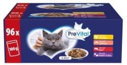 PreVital alutasakos macskaeledel giga box 96x100g Multipack