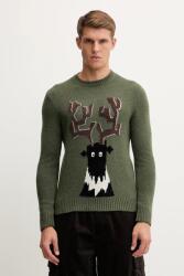 Giorgio Armani gyapjúkeverék pulóver - zöld L