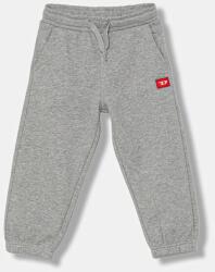 Diesel gyerek pamut melegítőnadrág PXGIN TROUSERS - szürke 156