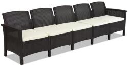 BICA Ötszemélyes technorattan kanapé Venezia 5 barna Bica (BC9172-29171BR)