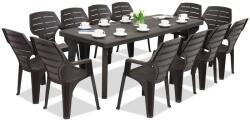 BICA Bergen / Alta kerti bútor 12 személyre barna Bica (BC437BR + 12xBC27BR)