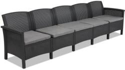 BICA Ötszemélyes technorattan Venezia 5 antracit Bica (BC9172-29171ANT)