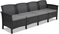 BICA Négyszemélyes technorattan kanapé Venezia 4 antracit Bica (BC9172-9171ANT)