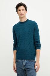 Giorgio Armani pulóver gyapjúkeverékből - türkiz XL