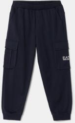 EA7 Emporio Armani gyerek pamut melegítőnadrág - sötétkék 150