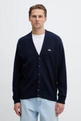 Lacoste gyapjú kardigán - sötétkék L
