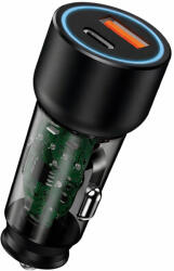  Autós töltő 07A+C - USB/USB-C - Quick Charge 3.0 - 12-24V