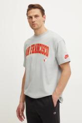 Nike pamut póló San Francisco 49ers - szürke L