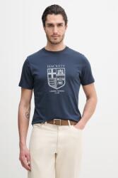 Hackett London pamut póló - sötétkék XXL - answear - 29 990 Ft