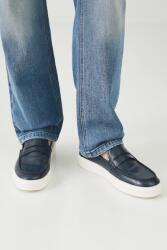 Medicine bőr mokaszin - sötétkék Férfi 44