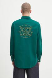 Drôle de Monsieur pamut ing La Chemise Slogan Tresses - zöld L