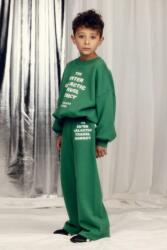 Mini Rodini gyerek pamut melegítőnadrág Travel agency - zöld 128-134