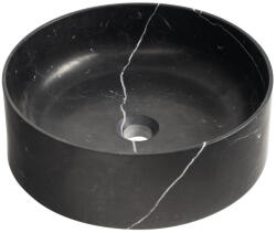 SAPHO BLOK kőmosdó, átm. : 40cm, matt fekete Marquin (2401-52) (2401-52) - szaniteresklimacenter