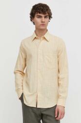 Samsøe Samsøe lenvászon ing LIAM - sárga XL