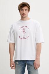 Fiorucci pamut póló White Dreaming of You Print Relaxed Fit T-Shirt - fehér L
