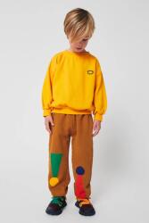 Bobo Choses gyerek pamut melegítőnadrág Chess Pawn - barna 135/148