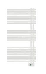 Sanotechnik E-WIEN elektromos fürdőszobai design radiátor, egyenes, fehér (digitális termosztáttal) (WIE111)