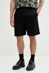 Armani Exchange vászonkeverék rövidnadrág - fekete 33