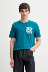 Calvin Klein pamut póló - türkiz S - answear - 15 990 Ft