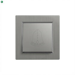 Leziter Nova csengő kapcsoló 101N szürke szálcsiszolt kerettel