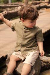 Donsje gyerek ing lenkeverékből Brammie Shirt - zöld 128