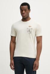 Aeronautica Militare pamut póló - bézs M - answear - 28 990 Ft