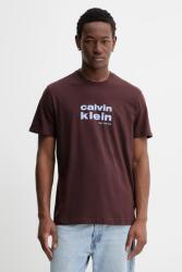 Calvin Klein pamut póló - barna S - answear - 15 990 Ft