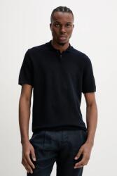 APC A. P. C. póló vászonkeverékből polo jay - sötétkék M