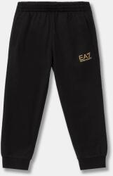 EA7 Emporio Armani gyerek pamut melegítőnadrág - fekete 160 - answear - 23 990 Ft